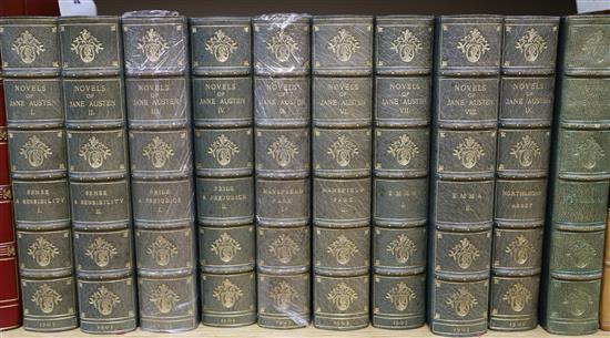 Austen, J - Novels, 10 vols, quarter morocco, John Grant, Edinburgh 1905